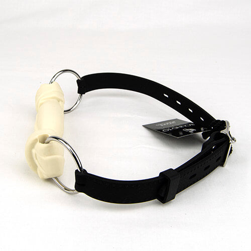 BOUND TO PLEASE SILICONE DOG BONE GAG image 1
