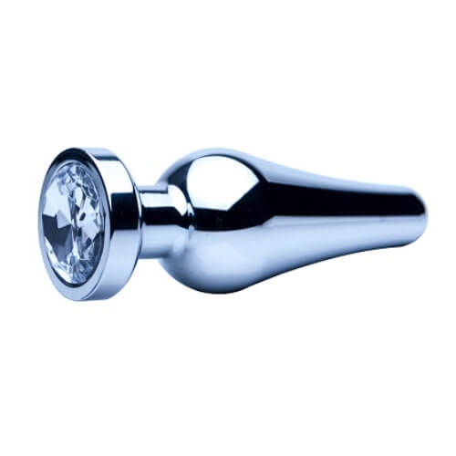 PRECIOUS METALS SMOOTH SILVER BUTT PLUG LARGE image 0
