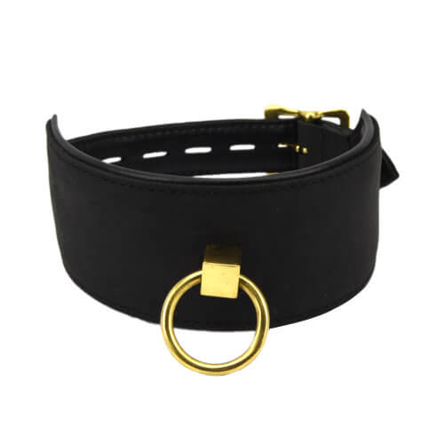 BOUND NIOR NUBUCK LEATHER COLLAR WITH O RING image 0