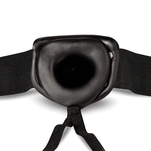 UNISEX HOLLOW STRAO-ON 6 INCH BLACK image 1