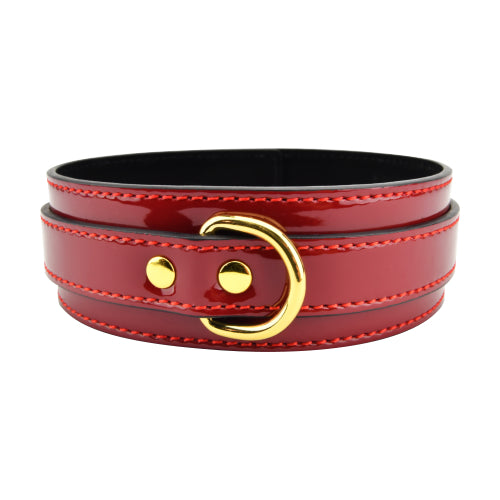 BOUND TO PLEASE RED BONDAGE COLLAR image 0