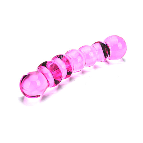 SPECTRUM RIBBED GLASS DILDO image 0