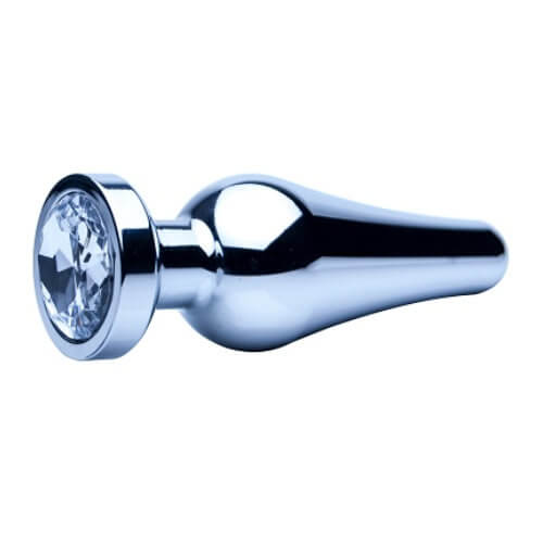 PRECIOUS METALS SMOOTH SILVER BUTT PLUG MEDIUM image 0