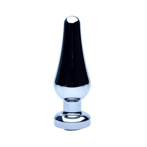 PRECIOUS METALS SMOOTH SILVER BUTT PLUG SMALL image 1