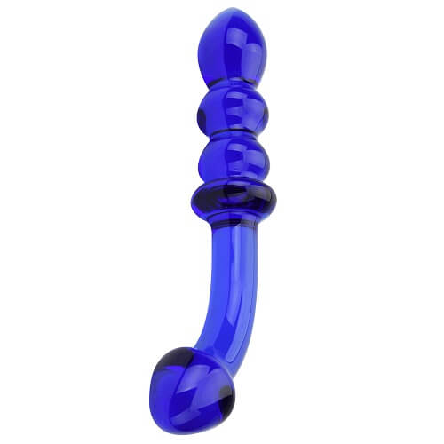 SPECTRUM RIBBED G-SPOT GLASS DILDO image 1